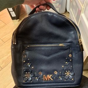 Michael kors leather mini backpack convertible to crossbody bag with leather and